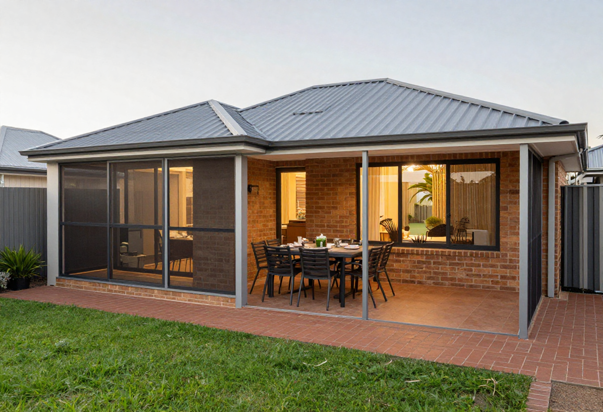 newly installed enclosed patio