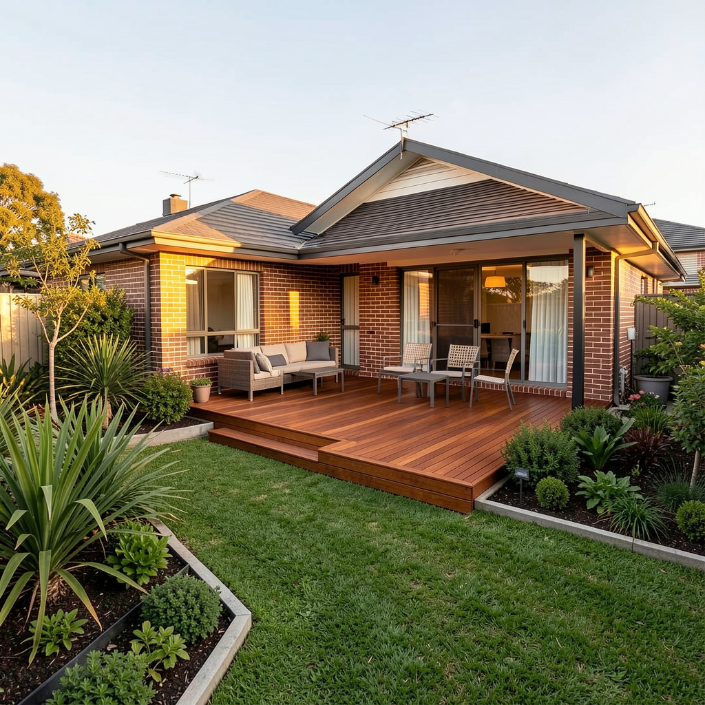 wide timber hardwood deck builder